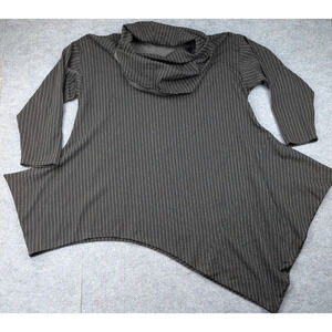 Bryn Walker Tunic Top Womens XL Noma Lagenlook Artsy Relaxed Striped Knit Layer